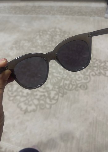 Şeffaf Kahverengi Gotik Kadın Güneş Gözlüğü - Görsel 6