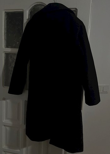 Siyah Çift Düğmeli Kaban - Görsel 4