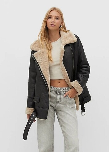 Stradivarius Stradivarius biker ceket kaban
