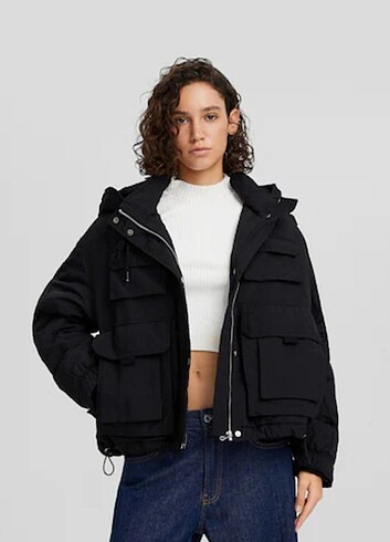 l Beden Bershka siyah mont