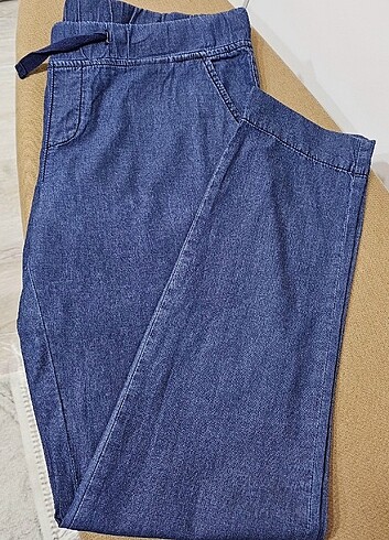 ASYMMETRY MAVİ JEAN GÖRÜNÜMLÜ PANTOLON