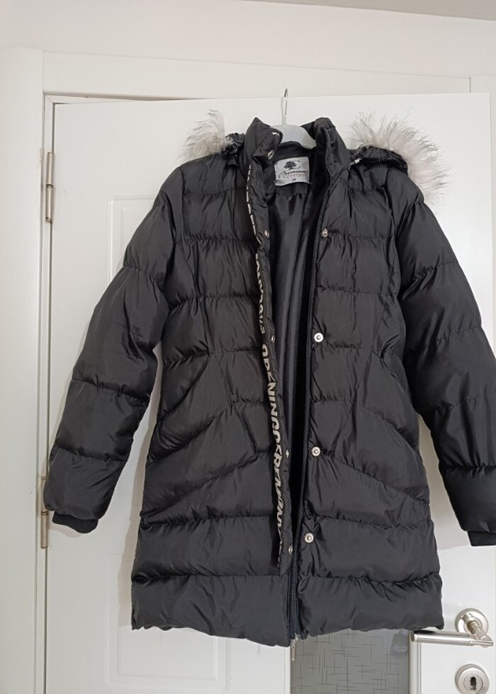 Siyah şişme mont - Görsel 2