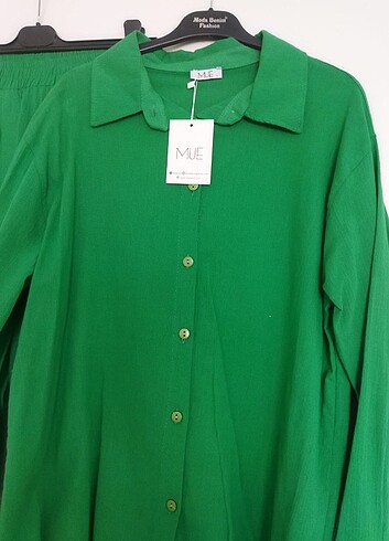 Yeşil keten takım - Görsel 5