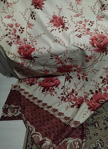 Eskinin çiçekli perdesi kullanılmış 2 adet  - Görsel 2