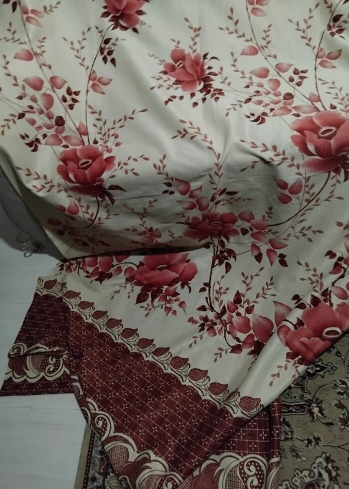 Eskinin çiçekli perdesi kullanılmış 2 adet  - Görsel 2