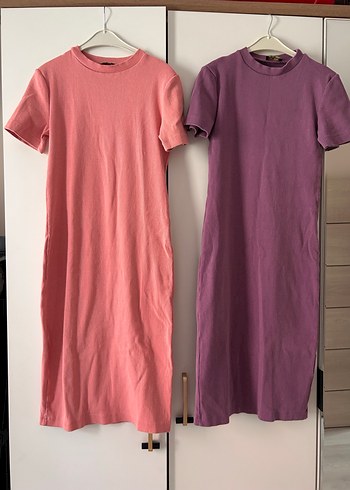 Pembe Midi Kadın Günlük Elbise - Görsel 4