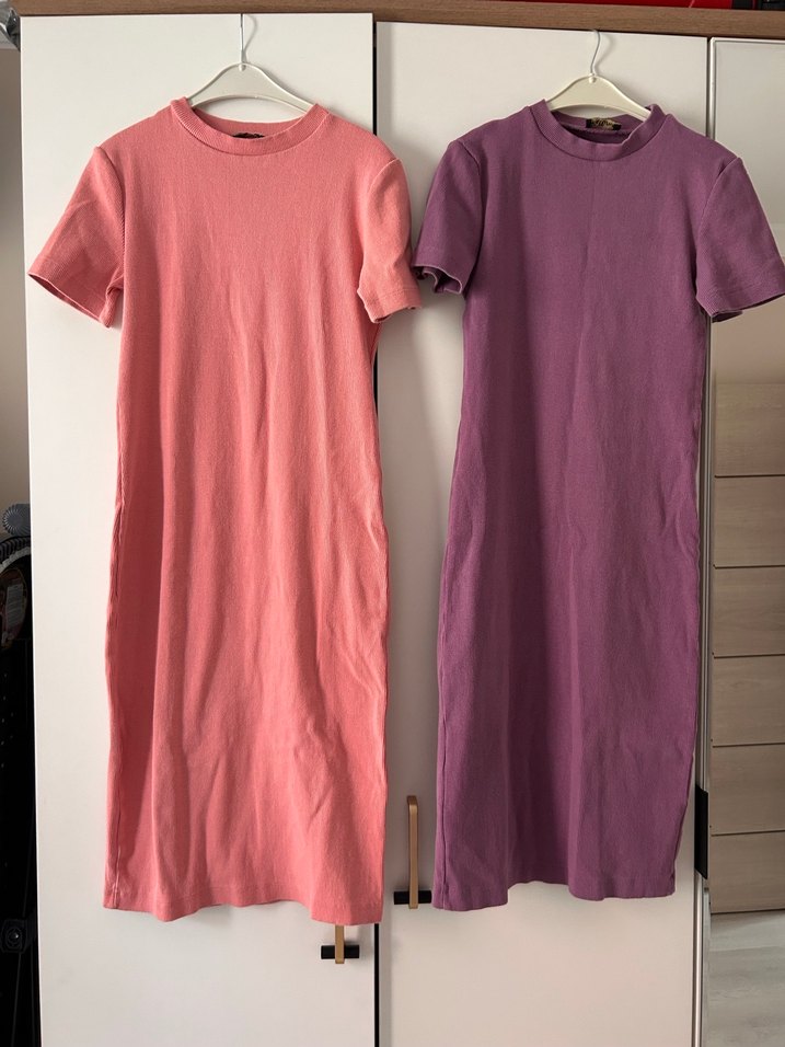 Pembe Midi Kadın Günlük Elbise - Görsel 4