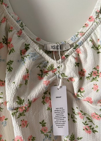 V Yaka Çiçekli Midi Bohem Elbise - Görsel 3