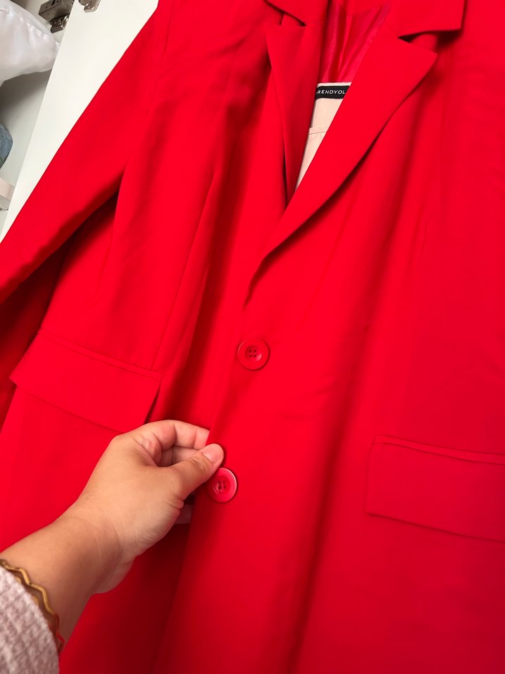 Kırmızı Blazer Takım - Görsel 5