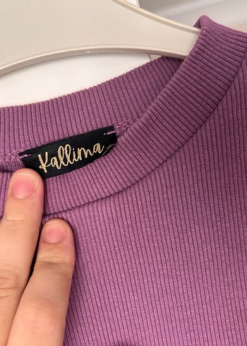 Mor Kısa Kollu Uzun Elbise - Görsel 2