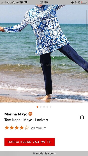Marina Tam Tesettür Mayo Haşema
