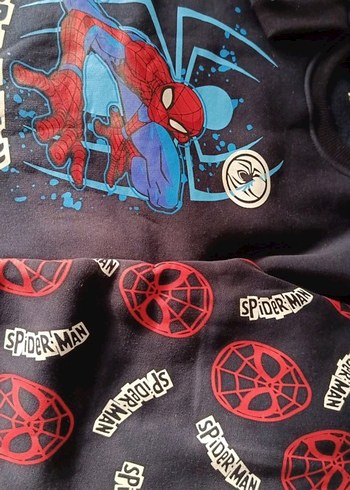 Lacivert Spider Man Baskılı Erkek Çocuk Eşofman Takımı - Görsel 3