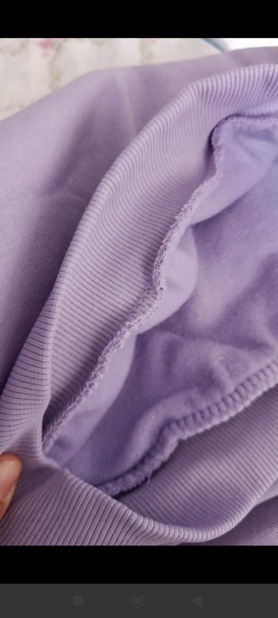 Lila Nakışlı Kız Sweatshirt ve Eşofman Takımı - Görsel 2