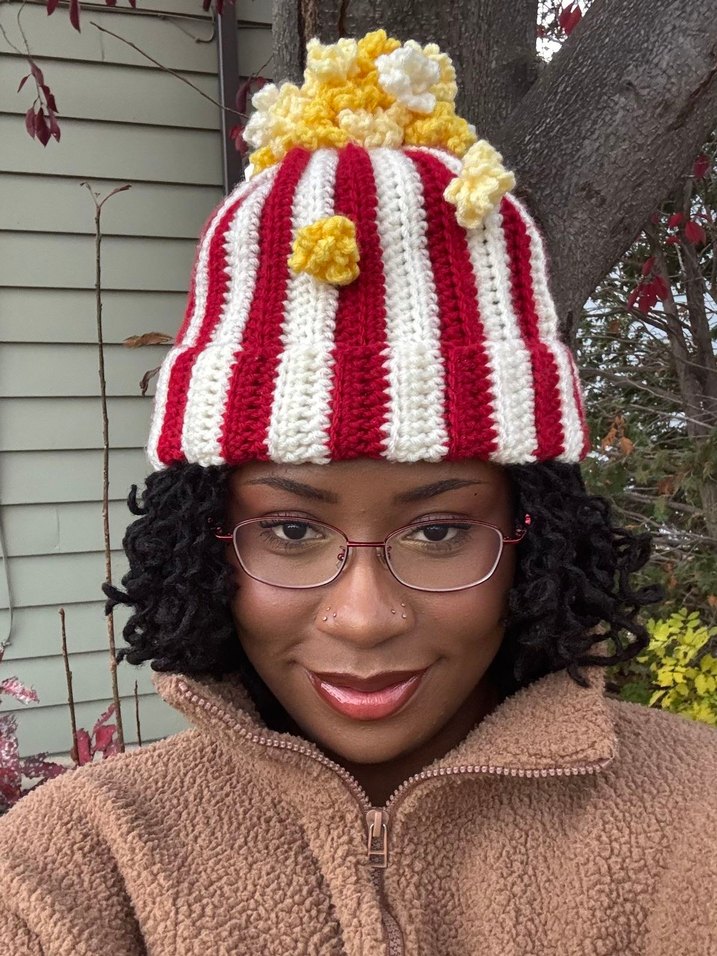 Popcorn Örgü Bere - Görsel 2