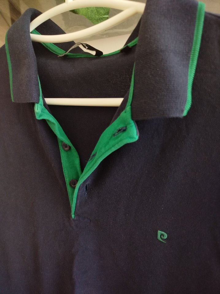 Düğmeli Koyu Yeşil Erkek Polo Tişört - Görsel 2