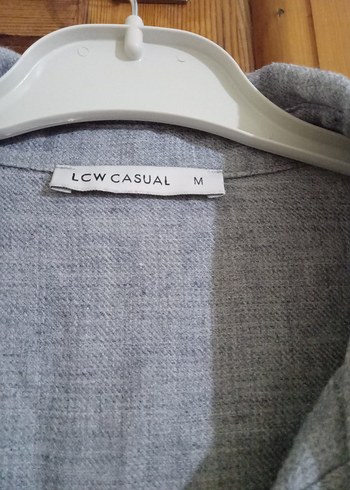 LC Waikiki Gri Uzun Kollu Keten Kadın Gömlek