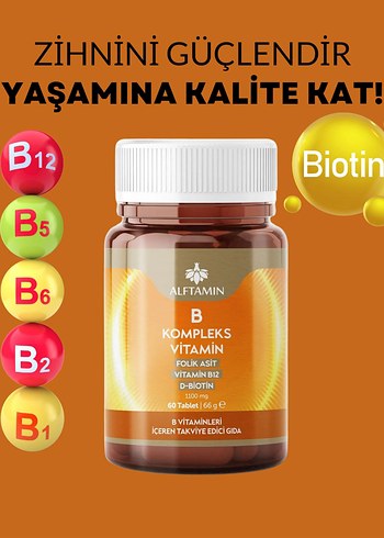 Alftamin B Kompleks Vitamin Takviyesi - Görsel 2