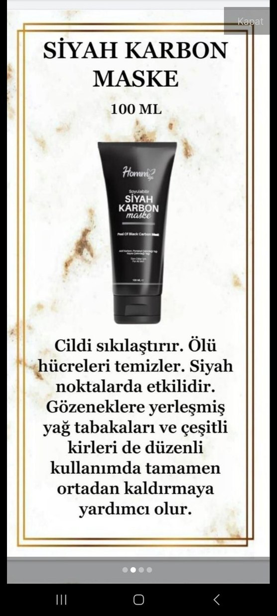 Siyah Karbon Peeling Maskesi - Görsel 2