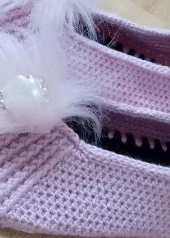 Renkli Örgü Kadın Ev ayakkabısı - Görsel 5