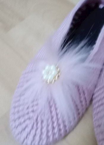 Renkli Örgü Kadın Ev ayakkabısı - Görsel 4