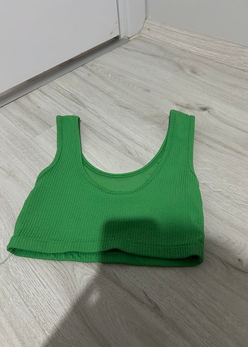 Yeşil Kadın Atlet Crop Top