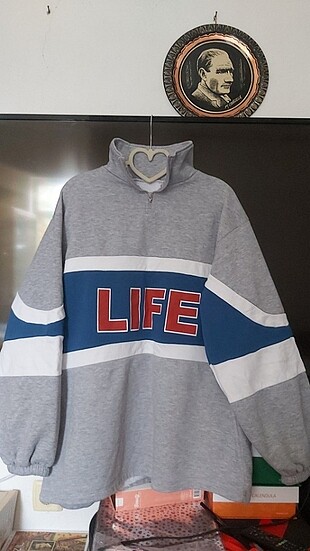 Gri oversize tunik sweat