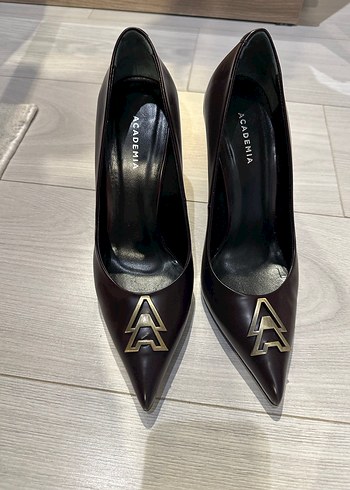 Academia Acı Kahverengi Deri Stiletto - Görsel 2