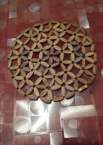 Bohem Tarzda Ahşap Dekoratif Tabak Altlığı