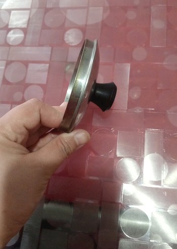 Metal Tencere Kapağı Siyah Saplı - Görsel 3