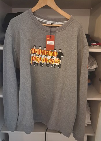 Goztepe Gri Baskılı Erkek Sweatshirt