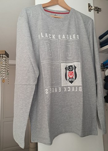 Siyah Kartallar Gri Erkek Sweatshirt