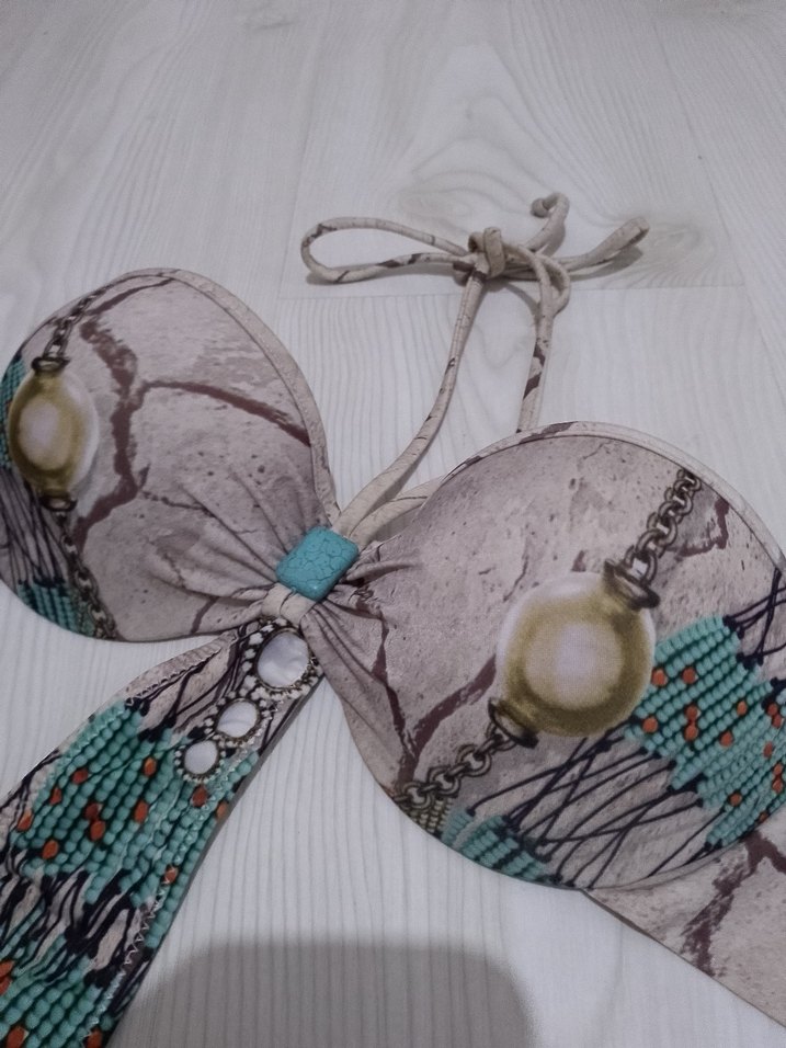 Bohem Turkuaz Bikini - Görsel 3