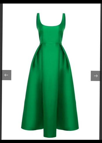 Yeşil Parlak Uzun Elbise ADL - Görsel 2