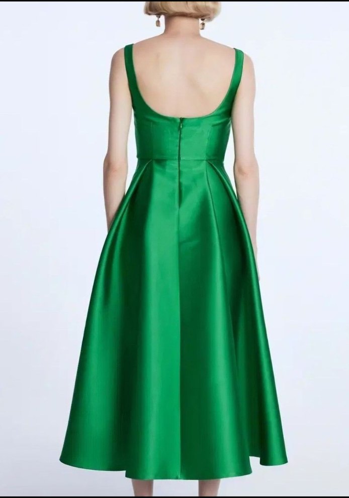 Yeşil Parlak Uzun Elbise ADL - Görsel 3