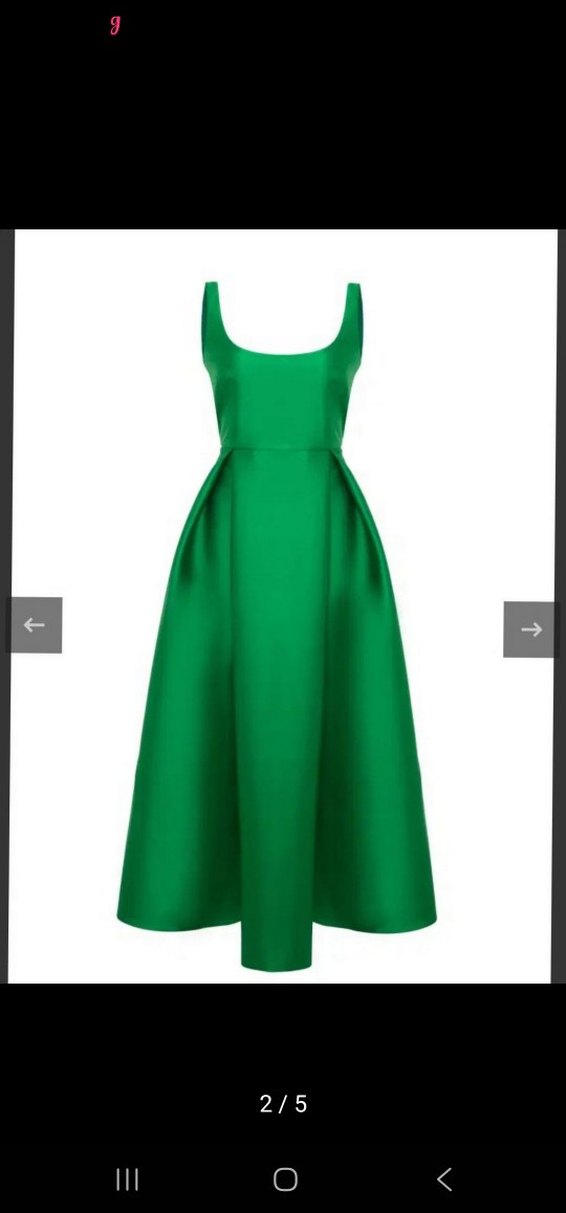 Yeşil Parlak Uzun Elbise ADL - Görsel 2