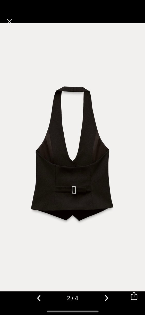 ZARA DÜGMELI HALTER YAKA YELEK - Görsel 2