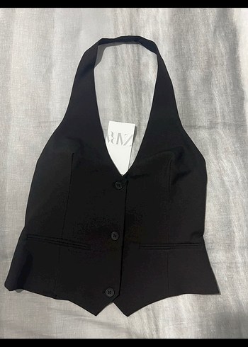 s Beden ZARA DÜGMELI HALTER YAKA YELEK