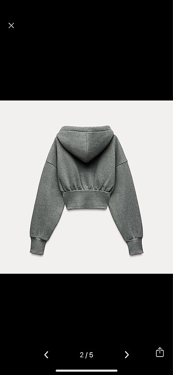 Zara ZARA SIMLI CROP SWEATSHIRT