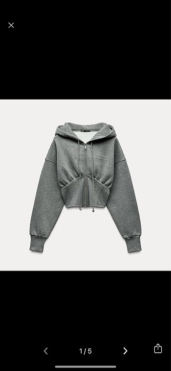ZARA SIMLI CROP SWEATSHIRT
