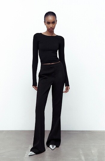 ZARA PARLAK TAŞLI DİKİŞSİZ ÜST - Görsel 2