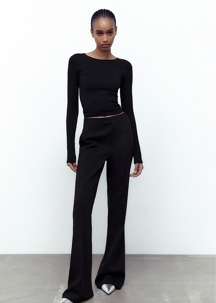 ZARA PARLAK TAŞLI DİKİŞSİZ ÜST - Görsel 2