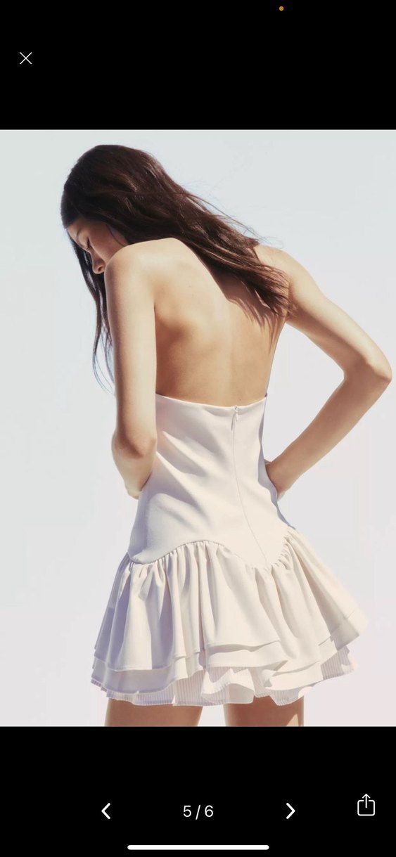 ZARA HALTER YAKA VOLANLI TULUM ELBiSE - Görsel 5