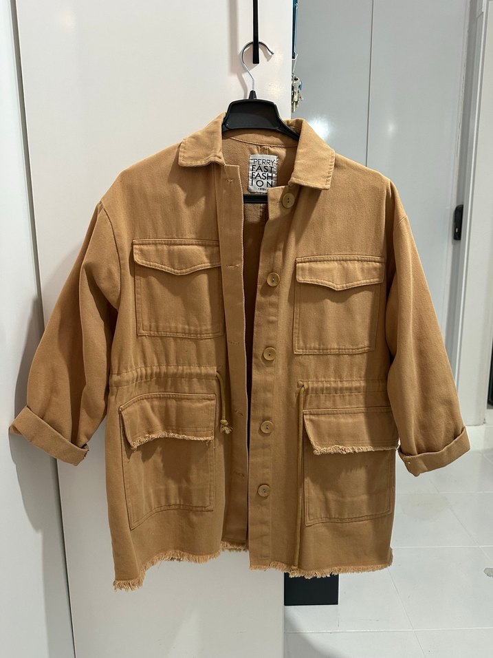 Camel Denim Ceket - Görsel 3