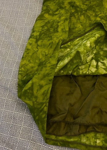 Yeşil Batik Desenli elbise - Görsel 3