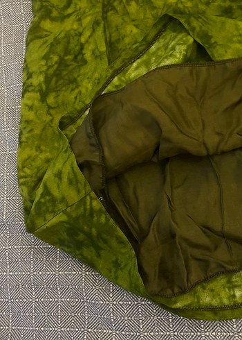 Yeşil Batik Desenli elbise - Görsel 4