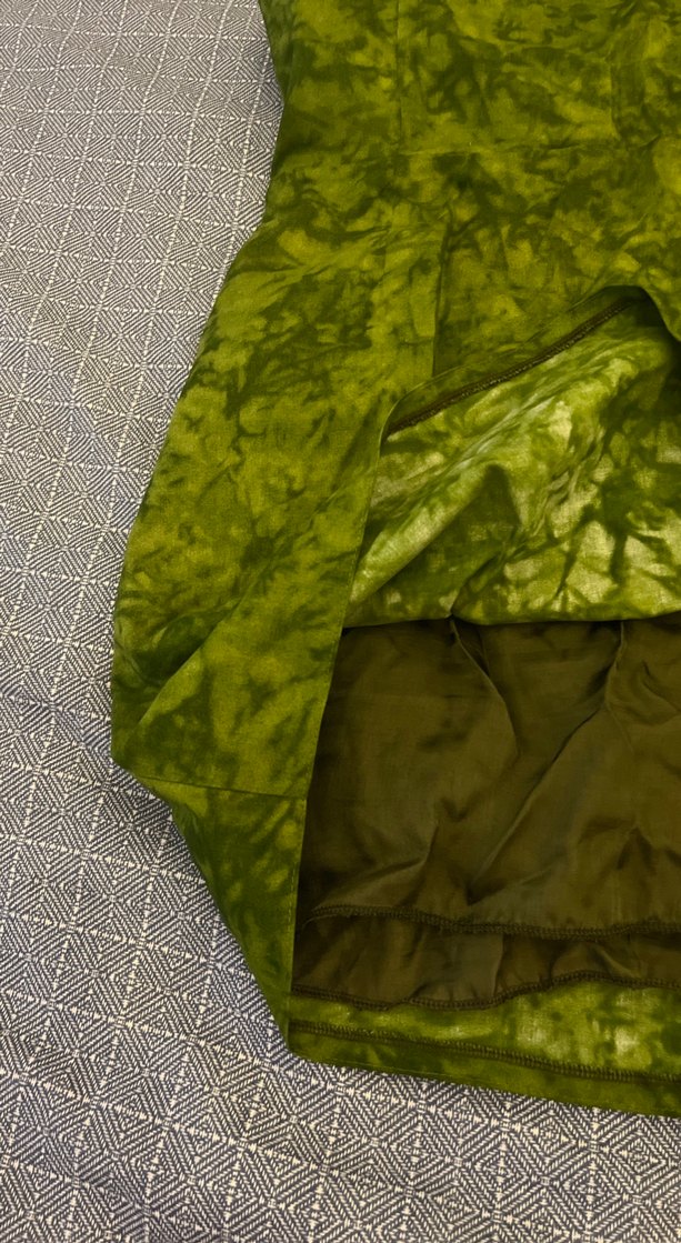 Yeşil Batik Desenli elbise - Görsel 3