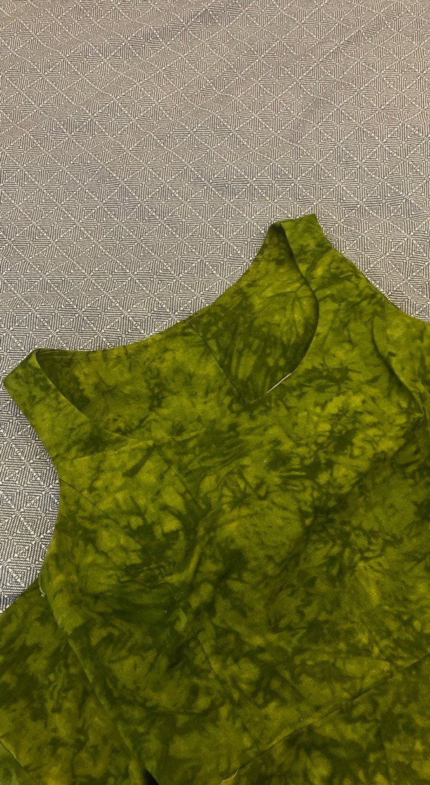 Yeşil Batik Desenli elbise - Görsel 2