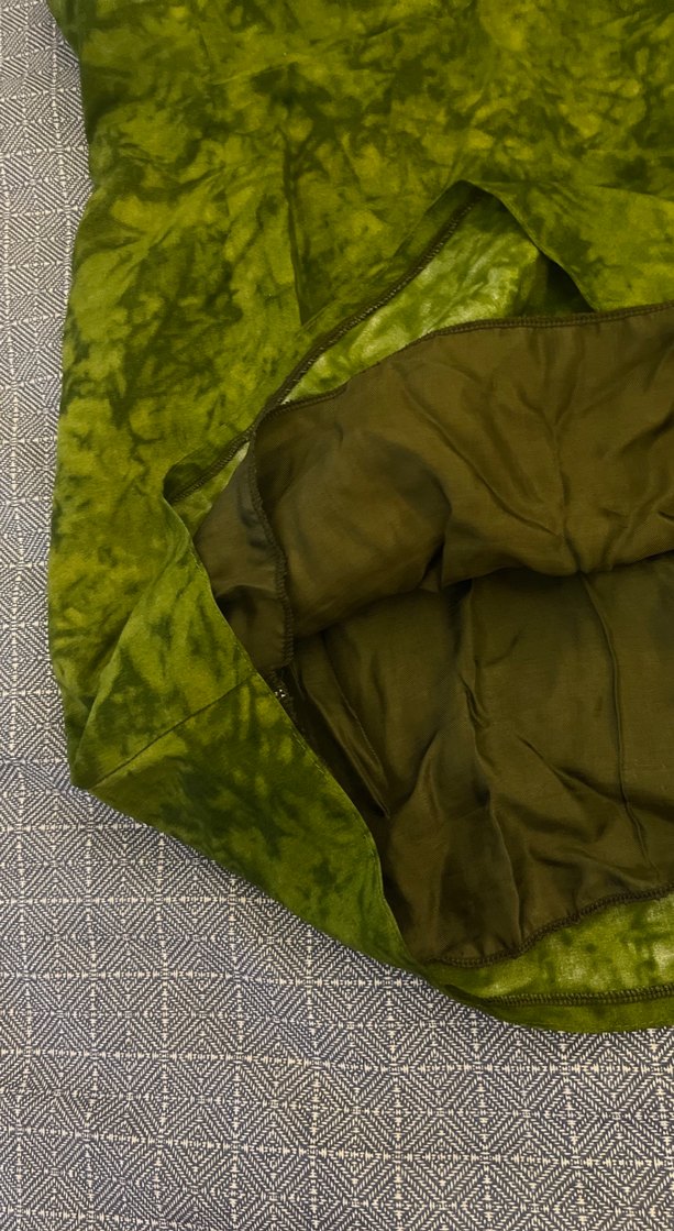 Yeşil Batik Desenli elbise - Görsel 4