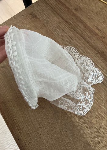 Dantel Detaylı Keten Bohem Saç Aksesuarı - Görsel 2