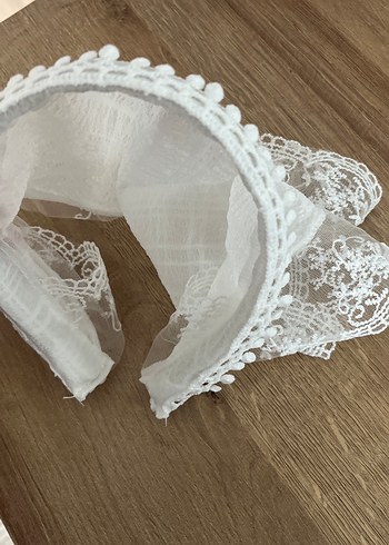 Dantel Detaylı Keten Bohem Saç Aksesuarı - Görsel 3